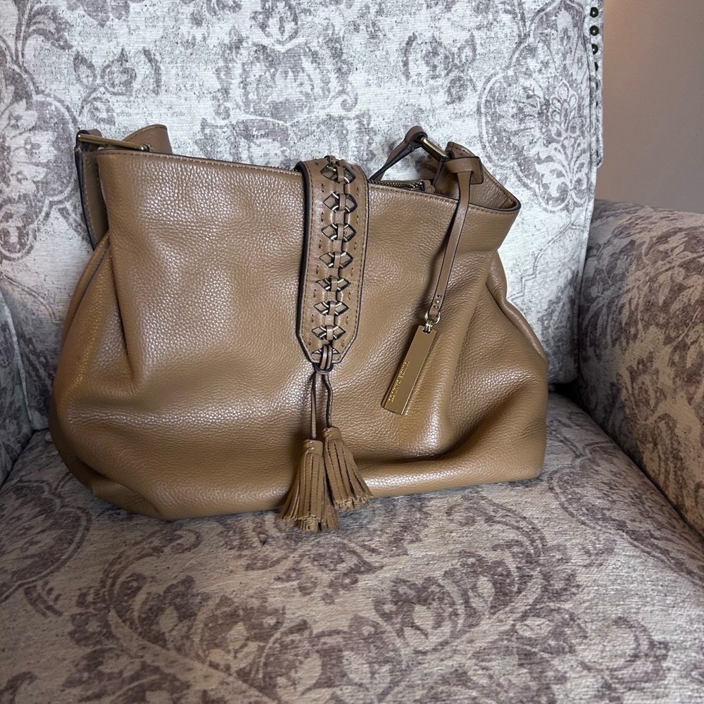 Vince Camuto Brown Leather Shoulder Bag Excellent Condition